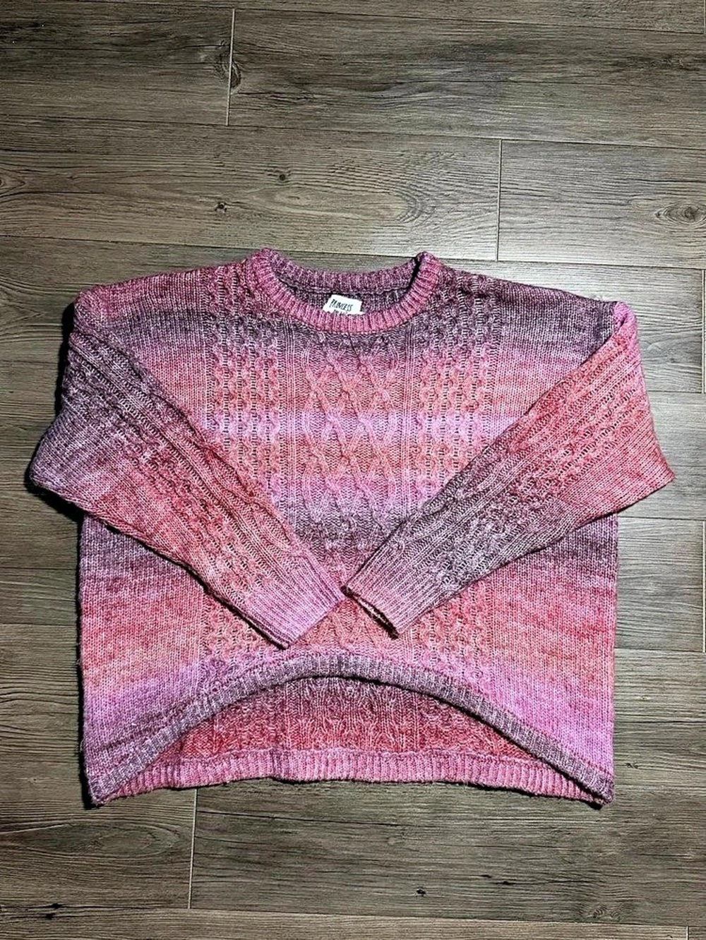 Princess Polly Crew Neck Sweater in Pink & Purple Ombre - Size XL